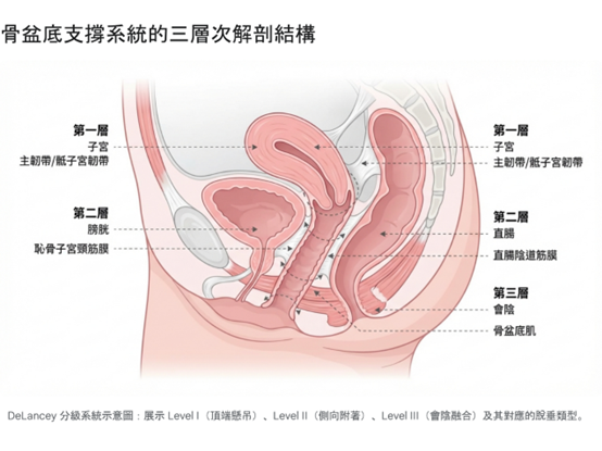 懷孕生產長期腹壓增加與更年期老化造成骨盆底肌肉損傷與陰道鬆弛