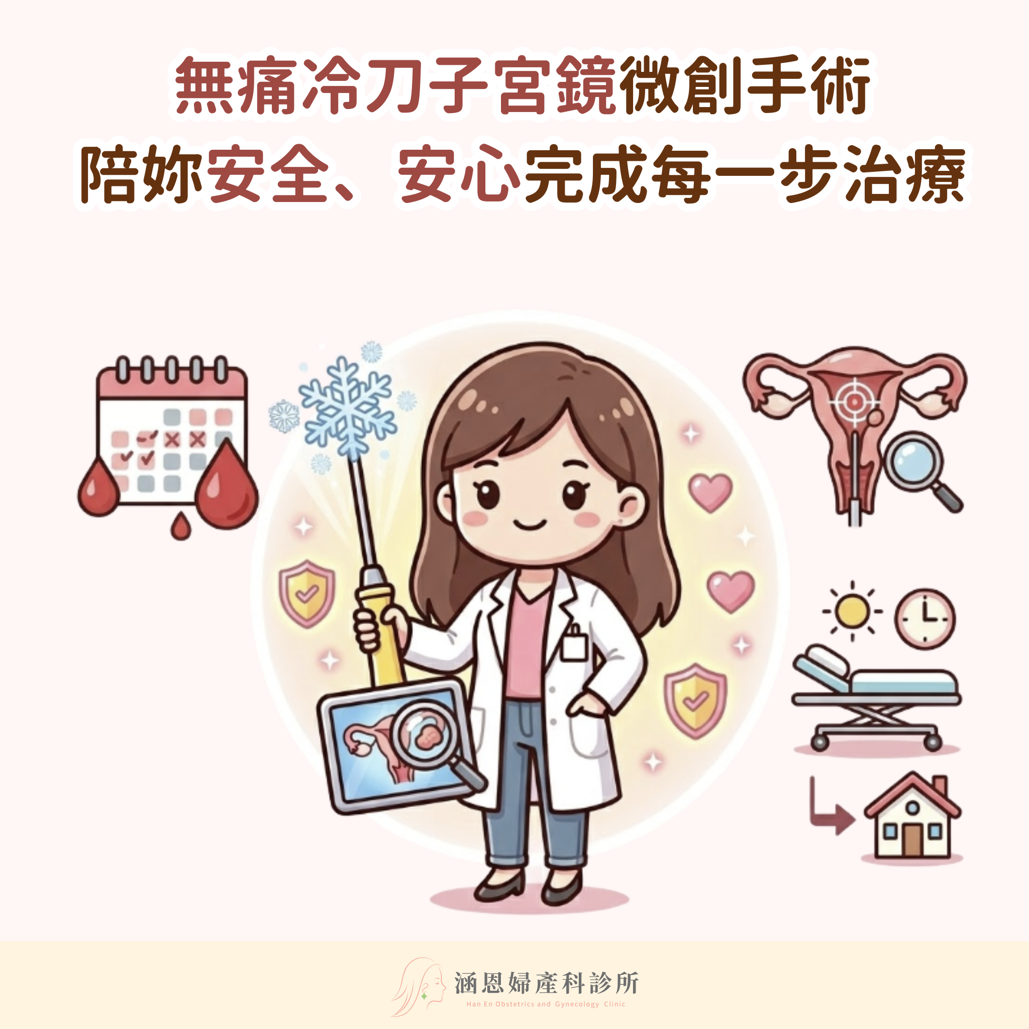 台中北屯婦產科子宮鏡微創手術無痛冷刀多波束雷射治療異常出血與備孕