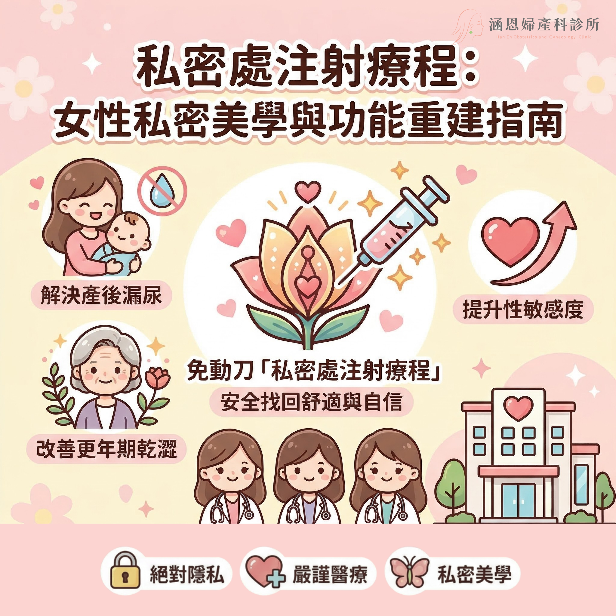 台中南屯婦產科全女醫團隊專業私密處注射療程前言與再生醫學功能重建