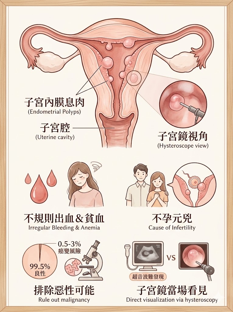 子宮內膜息肉示意